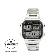 Casio Men's Standard Digital Silver Stainless Steel Watch AE1200WHD-1A AE-1200WHD-1A