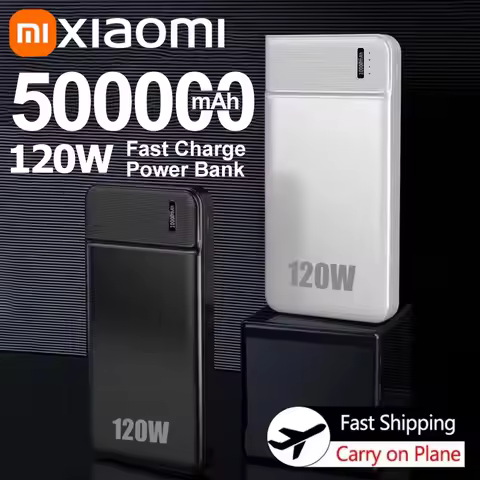 Xiaomi 50000mAh PowerBank 120W Portable Super Fast Charger External Battery PowerBank High Capacity 