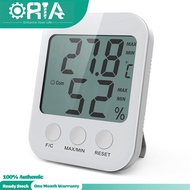 ORIA Temperature and Humidity Meter Digital Hygrometer Thermometer Humidity Temperature Gauge Monitor with LCD Screen ℃/℉ Switch for Home Office Greenhouse Warehouse
