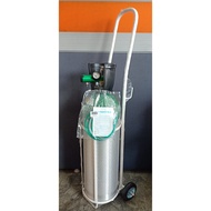 10L ALUMINIUM CYLINDER C/W MEDICAL OXYGEN GAS 1.4M3 ( 1 SET ) - TOP ENTRY