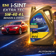 ENI i-Sint Extra Tec 5W-40 4 ลิตร น้ำมันเครื่องสังเคราะห์แท้ 100% เบนซิน ดีเซล