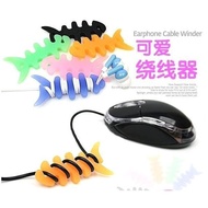 Fish Bone Winder Earphone Cable Charging Transmission Hub Reel iphone htc Xiaomi beats Storage Organ