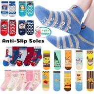 [LIL BUBBA] ANTI SLIP KIDS SOCKS UNICORN SPIDERMAN POKEMON PAW SUPERHERO SOCKS