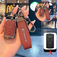 Alloy+Leather Key Case Cover Suitable for YAMAHA Nmax V2/Aerox S V1 V2/NMAX V2 V2.1/XMAX/Sniper 155R