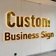 Custom 3D Business Sign Logo Illuminated Large Size Led Letters Signage Waterproof Steel Metal Signs