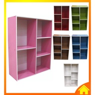 [OneHome] Wooden Rack 5 Compartment Wood Shelf Book Study Room Office Bedroom Rak Kayu 5 Ruang Almari Buku Bilik Belajar
