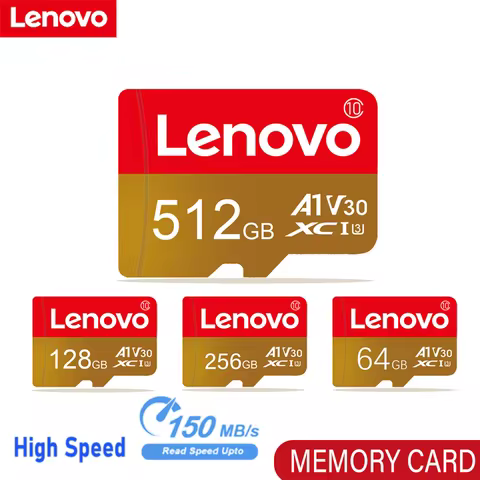 Lenovo High-Speed 512GB SD Memory Card Micro SD V30 U3 Flash Cards 64GB 128GB 256GB TF Card for Inst