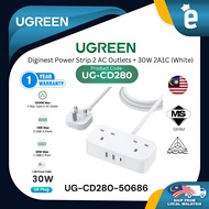 UGREEN CD280 EXTENSION POWER STRIP WITH 30W PD CHARGER USB-C PORT 18W 2 USB A 2 AC OUTLETS (3250W 13