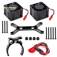 RC Car Upgrade Dual Cooling Fan 4985 1717 Motor Heat Sink Kit for 1/5   6S 8S  KRATON Outcast Black