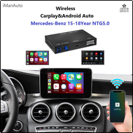 [We4z] โมดูลเชื่อมต่อโทรศัพท์มือถือแบบไร้สายกล่องอัตโนมัติแอนดรอยด์สำหรับ Mercedes A C GLA CLA W176 