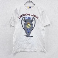 古著2000年代Gat Label皇家馬德里短袖T卹，可口可樂圖案，白色，L碼