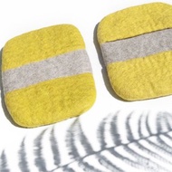 純羊毛氈隔熱手套/廚房用品/羊毛氈保溫手套/阻熱手套-螢光綠灰色