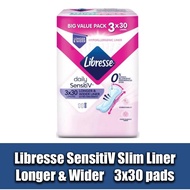 Libresse SensitiV Longer &amp; Wider Slim Panty Liners (3x30s)