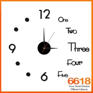 DIY Jam Dinding 3D Stiker Hiasan Rumah Diy Wall Clock 3D Decoration Sticker Home Office Decor