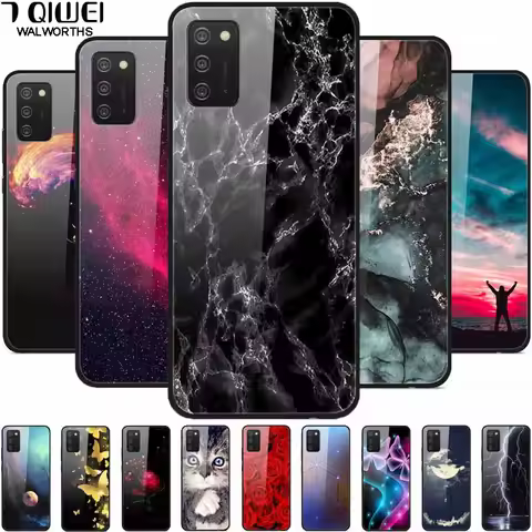 Case For Samsung A31 A41 A51 A71 Cover Luxury Tempered Glass Hard Covers For Samsung Galaxy A51 Case