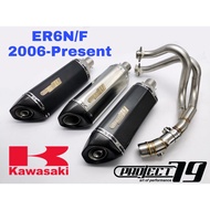 Project79 Exhaust Kawasaki ER6N / F Full System Piping Manifold Stainless Steel Motor Accessories Ekzos Muffler ER6 ER6F