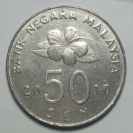 Koleksi Uang Koin Negara Malaysia 50 Sen Tahun 2010 Layang-Layang