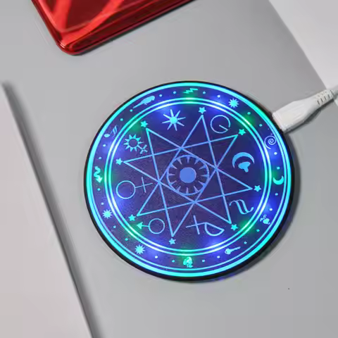 Creative 10W Qi Wireless Fast Charger Circle Magic Optical Array Charging for QI Standard Full Range