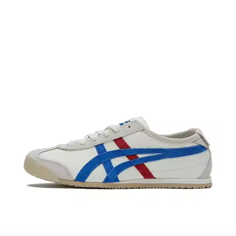 Onitsuka Tiger MEXICO 66 Men's and Women's Skateboarding Shoes, Wear Resistant, Casual Sneakers, Whi