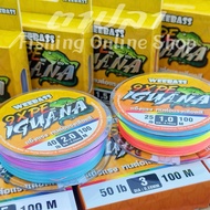 PE WEEBASS IGUANA X9 Braided 9 Multicolor Size 100 Meters braided line x9