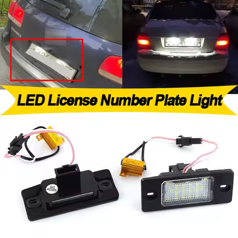2pcs LED Number License Plate Light Lamp for VW Bora Golf 4 5 Wagon Passat Tiguan Touareg Mk1 Error 