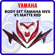 BODY SET YAMAHA NVX 155 V1 COLOUR MATTE RED COVERSET BODY COVER ORIGINAL MOTOR NVX155 V1 WITH STICKER [USED]