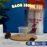 [Contents 25 PCS] 150ml Clip Sauce Cup Plastic Container for Chili Sauce Mayonnaise Thinwall Sauce C