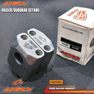 RISER SETANG AHRS RAISER DUDUKAN PANGKON STANG STIR AHRS ALUMUNIUM CNC UNIVERSAL RX KING SCORPIO VIX