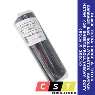 32"X40" Heavy Duty Black Extra Large & Thick Garbage Bag Roll/ Plastik Sampah Hitam(10's/Roll)