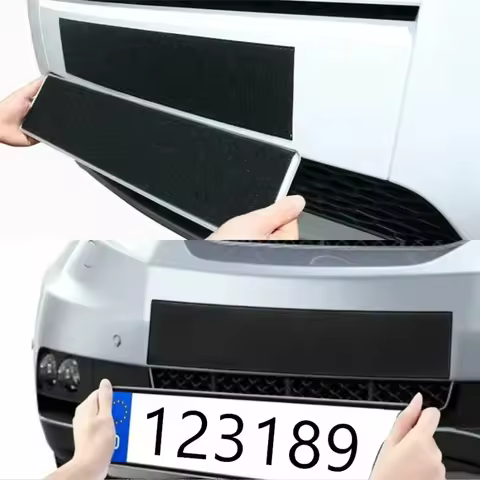 1/2set New Unique Frameless License Plate Harmless Polyester Adhesive Number Plate Holder Durable Nu