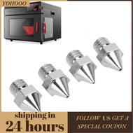 yohooo WALFRONT 4PCS 3D Printer Nozzle Set Extruder Nozzles for Raise3D N Pro2 Pro3 E2 Series Alloy 