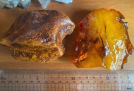 Vtg 107gr Natural Amber 烏克蘭🇺🇦老蜜蠟原🪨 虎皮靚紋 實蠟唔透光 / 120gr 重磅蜜蠟擺件 有非流動水膽 全皮 外層琥珀裹住蜜蠟 經過時間氧化 色澤濃郁 / 各$4800