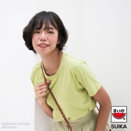แตงโม (SUIKA) - เสื้อแตงโม EVERYDAY COTTON คอกลม คอวี  สี PISTACHIO