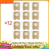 12 Pcs Dust Bag for  S8 Plus / Obode A8 Plus / ETA  PRO 6241 / CLIEN T24 / ThinkAir RV50 Pro Sweeper