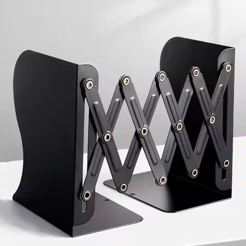 New Retractable File Sorter Rack Metal Foldable Display Bookshelf Magazine File Home Office Bookstan