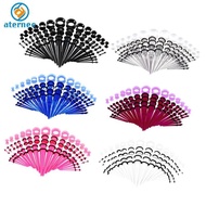 [Aternee] Set of 50 Acrylic Ear Pincher Septum Stretching Kit 14G-00G Body Jewellery