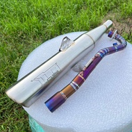 ท่อสร้าง เวฟ125 S R i คอไทเท ปลายเลส304แท้ทั้งใบ 2v 4v ท่อTER