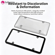 Ladysasa 2Pcs Car License Plate Frame with Screws Clear Number Plate Holder for Car Truck American S
