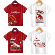 MERAH Red and White Indonesian Independence Day Children's T-Shirt August 17th 1 to 8 Years August