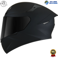 Helm Kyt TT course Solid Black Doff Full Face Original