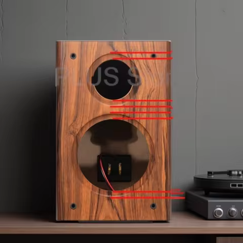 6.5 Inch Bookshelf Speaker Cabinet 18mm MDF Speaker Empty Box Front Rear Port Options DIY Enclosure 