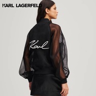 KARL LAGERFELD - MESH BOMBER JACKET
