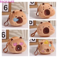 Back2Life Capybara Plush Purse - Coin Pouch with Zipper Closure & Earphone Case