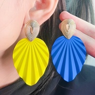 Earrings Colorful Leaves Metal Earrings Earrings Exaggerated Design Earrings Earrings
