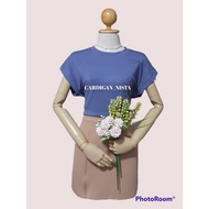 Gi-ants เสื้อคอกลมไหล่ล้ำซกแขนผ้าเรย่อน.(GAI5D)​ CARDIGAN_NISTA