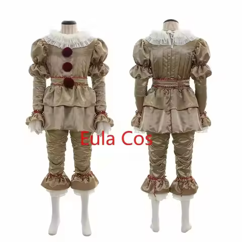 Halloween Masquerade Clown Pennywise Cosplay Costume Stephen King Terror Clown Costumes Mask Suit Pa