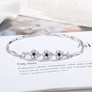 【COD】925 Silver Moissanite Bracelet Fashion Bracelet Black Diamond Women's Diamond Bracelet