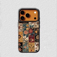 iphone Case 17 16 15 14 13 12 11 X XR Xs 8 7 6 5 Plus Pro Max SE Softcase Flower RUG Pattern