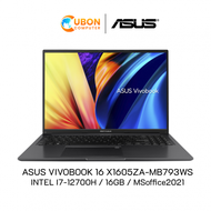 ASUS VIVOBOOK 16 X1605ZA-MB793WS NOTEBOOK (โน๊ตบุ๊ค) INTEL  i7-12700H / 16GB DDR4 / 512GB / WIN11+OF