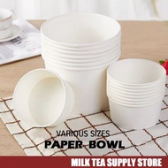 50PCS Paper Bowl Disposable Food Storage Environmentally 260cc 320cc 520cc 850cc 1000cc